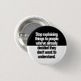 Stop met Uitleggen Knop Ronde Button 3,2 Cm