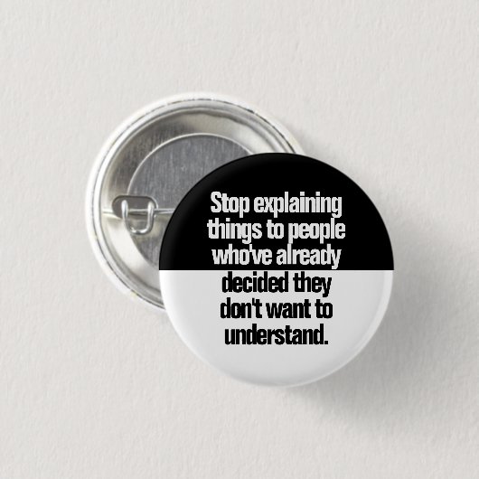 Stop met Uitleggen Knop Ronde Button 3,2 Cm (Voorkant /achterkant)