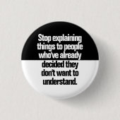 Stop met Uitleggen Knop Ronde Button 3,2 Cm (Voorkant)