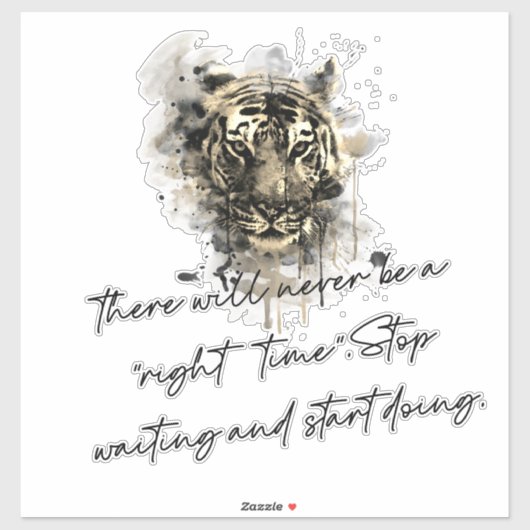 Stop met wachten & begin met doen sticker (Vel)