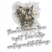 Stop met wachten en begin met doen sticker (Voorkant)