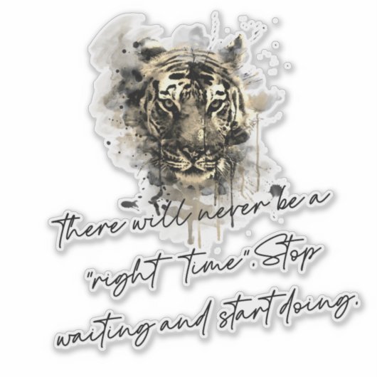 Stop met wachten en begin met doen sticker (Voorkant)