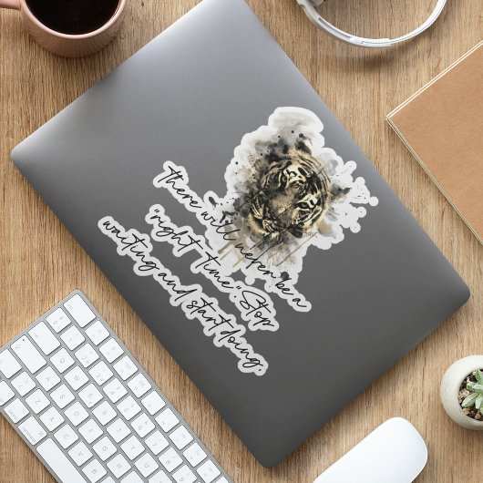 Stop met wachten en begin met doen sticker