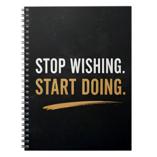 🚀 Stop met wensen, begin met doen Dagelijkse Moti Notitieboek