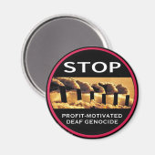 Stop met winst-gemotiveerde dove genocide magneet (Voorkant / Achterkant)