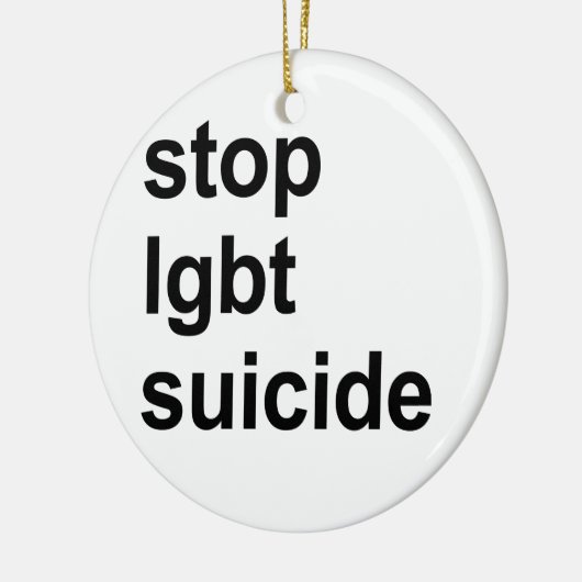 stop met zelfmoord keramisch ornament (Links)