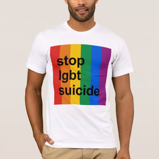 stop met zelfmoord t-shirt (Voorkant)