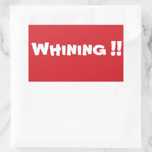 STOP met zeuren Stop teken Sticker (Tas)