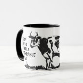 Stop met zo'n ellendige koe te zijn! mok (Voorkant links)