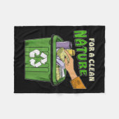 Stop met zwerfvuil Natuur Protection Environmental Fleece Deken (Voorkant (Horizontaal))