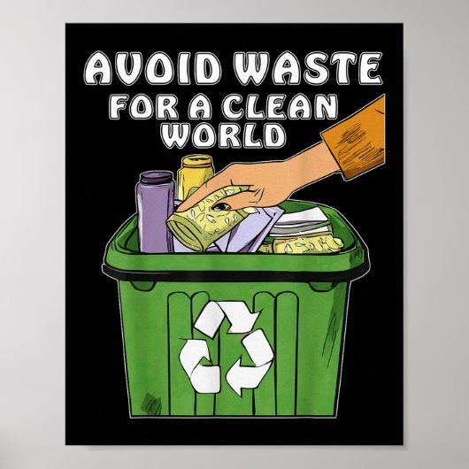 Stop met zwerfvuil Natuur Protection Environmental Poster (Voorkant)