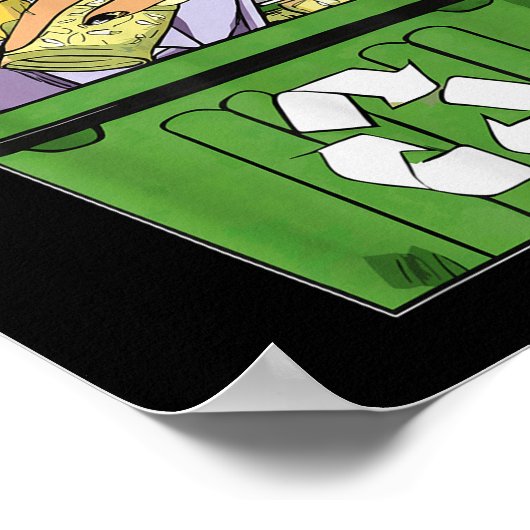 Stop met zwerfvuil Natuur Protection Environmental Poster (Hoek)