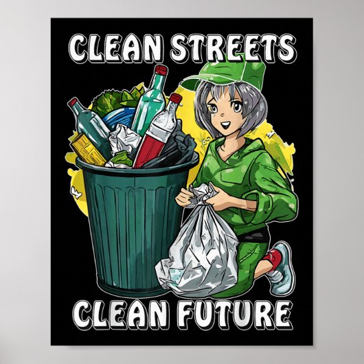 Stop met zwerfvuil Natuur Protection Environmental Poster (Voorkant)