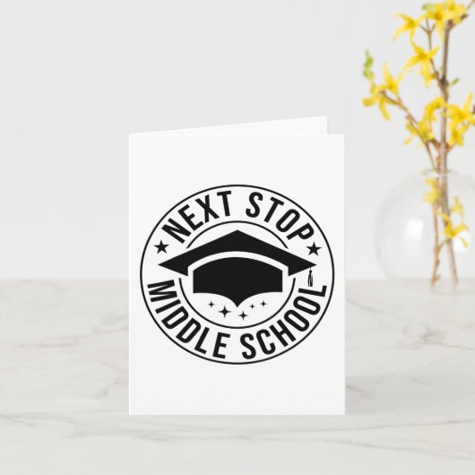 Stop middelbare school basisschool Afstuderen Ki Kaart (Gele Bloem)