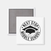 Stop middelbare school basisschool Afstuderen Ki Magneet (Voorkant / Achterkant)