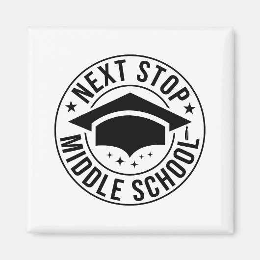 Stop middelbare school basisschool Afstuderen Ki Magneet (Voorkant)