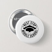 Stop middelbare school basisschool Afstuderen Ki Ronde Button 5,7 Cm (Voorkant /achterkant)