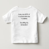 Stop mijn generatie te doden kinder shirts (Achterkant)