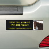 Stop misbruik Tennessee Walking Horses Bumpersticker (Op auto)