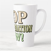 "STOP MISINFORMATIE" Cute Design. Bestel nu Latte Mok (Rechts)