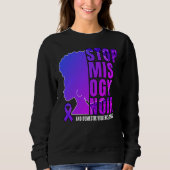 STOP MISOGYNOIR Domestic Violence Awareness  Sweat Trui (Voorkant)