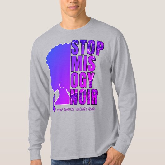 STOP MISOGYNOIR DVA Huiselijk geweld Misbruik T-shirt (Voorkant)