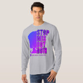 STOP MISOGYNOIR DVA Huiselijk geweld Misbruik T-shirt (Voorkant volledig)