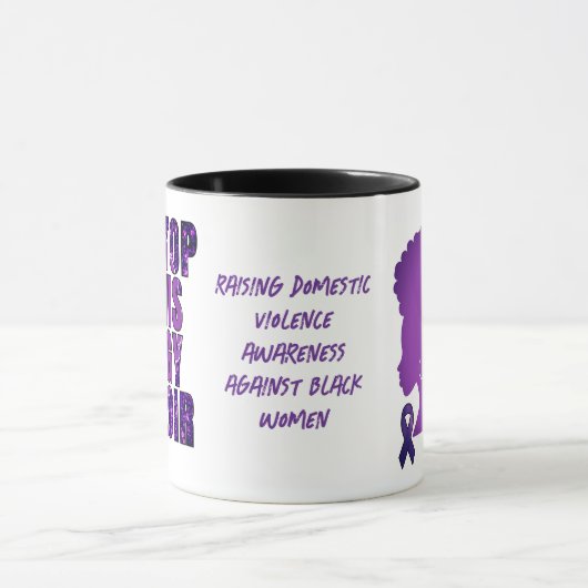 STOP MISOGYNOIR Huiselijk Geweld Bewustzijn Mok (Midden)