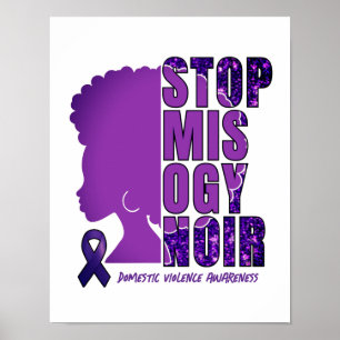 STOP MISOGYNOIR Huiselijk Geweld Bewustzijn Poster