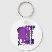 STOP MISOGYNOIR Huiselijk Geweld Bewustzijn Sleutelhanger (Voorkant)