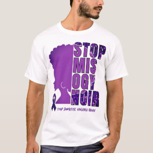 STOP MISOGYNOIR Huiselijk Geweld Bewustzijn T-shirt