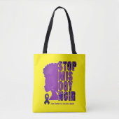 STOP MISOGYNOIR Huiselijk Geweld Bewustzijn Tote Bag (Voorkant)