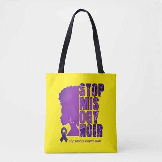 STOP MISOGYNOIR Huiselijk Geweld Bewustzijn Tote Bag (Voorkant)