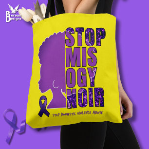 STOP MISOGYNOIR Huiselijk Geweld Bewustzijn Tote Bag