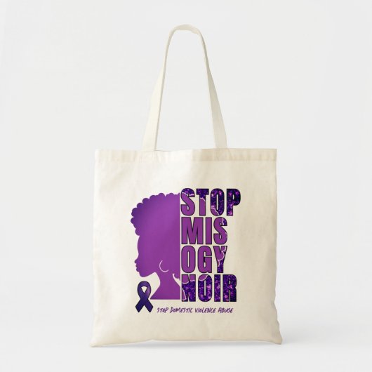STOP MISOGYNOIR Huiselijk Geweld Bewustzijn Tote Bag (Voorkant)