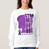 STOP MISOGYNOIR Huiselijk Geweld Bewustzijn Trui (Voorkant)