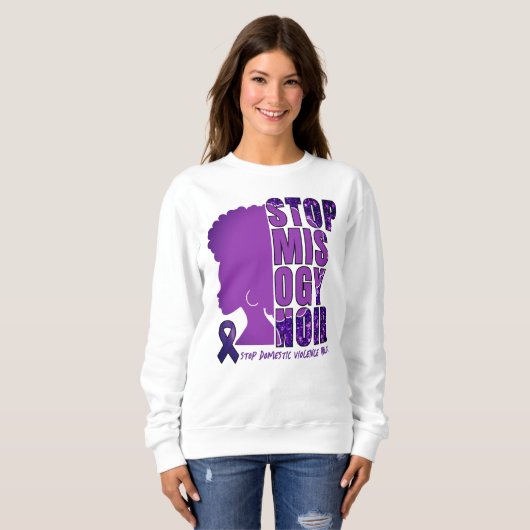 STOP MISOGYNOIR Huiselijk Geweld Bewustzijn Trui (Voorkant volledig)