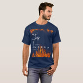 Stop morgen met gezegde t-shirt (Voorkant volledig)