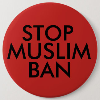 Stop moslimverbod ronde button 6,0 cm