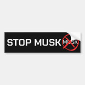 STOP MUSK! BUMPERSTICKER (Voorkant)