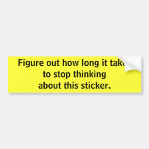 Stop nadenken bumpersticker