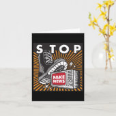 Stop nepnieuws - Sluit de tv-Sticker Kaart (Gele Bloem)