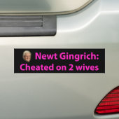 Stop Newt Gingrich! Bumpersticker (Op auto)