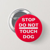 STOP NIET AANRAKEN RONDE BUTTON 5,7 CM (Voorkant /achterkant)