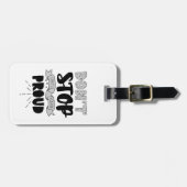 Stop niet Athletic Quote zelf Pride Quote Succes Bagagelabel (Voorkant horizontaal)