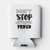 Stop niet Athletic Quote zelf Pride Quote Succes Blikjeskoeler (Achterkant)
