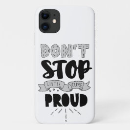 Stop niet Athletic Quote zelf Pride Quote Succes Case-Mate iPhone Case