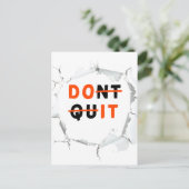 Stop niet | Doe het Briefkaart (Staand voorkant)