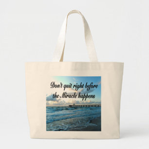 STOP NIET, ER GEBEUREN WONDEREN GROTE TOTE BAG