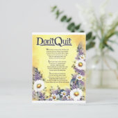 Stop niet=Inspirerende Woorden van Wisdom Briefkaart (Staand voorkant)